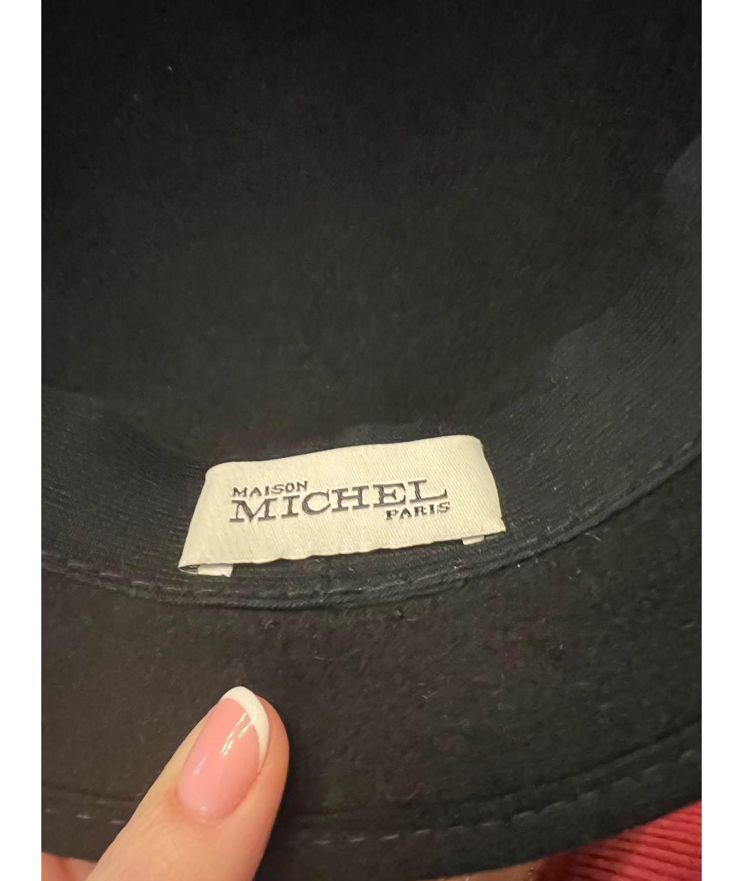 MAISON MICHEL Черная шерстяная шляпа, фото 4