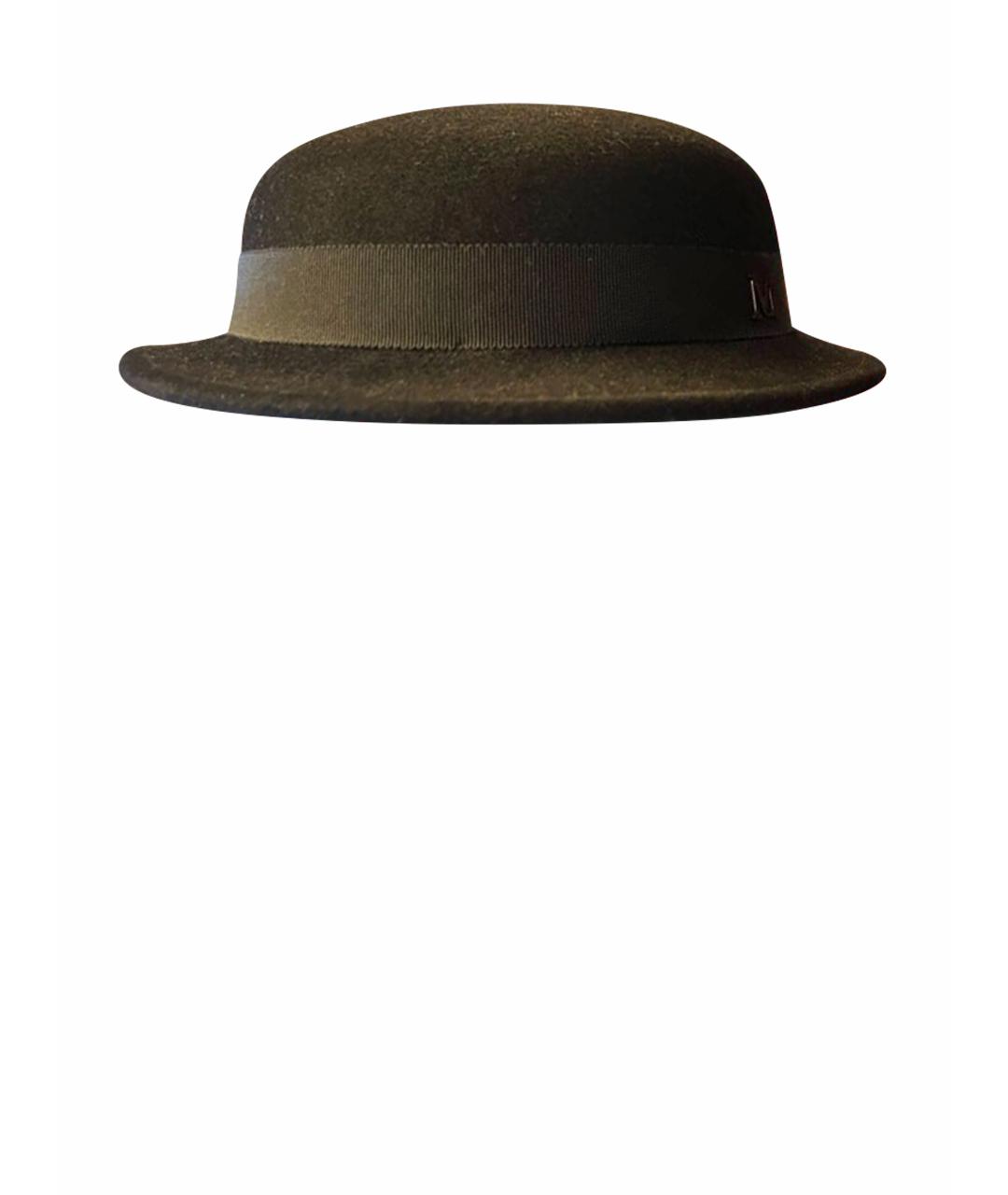 MAISON MICHEL Черная шерстяная шляпа, фото 1