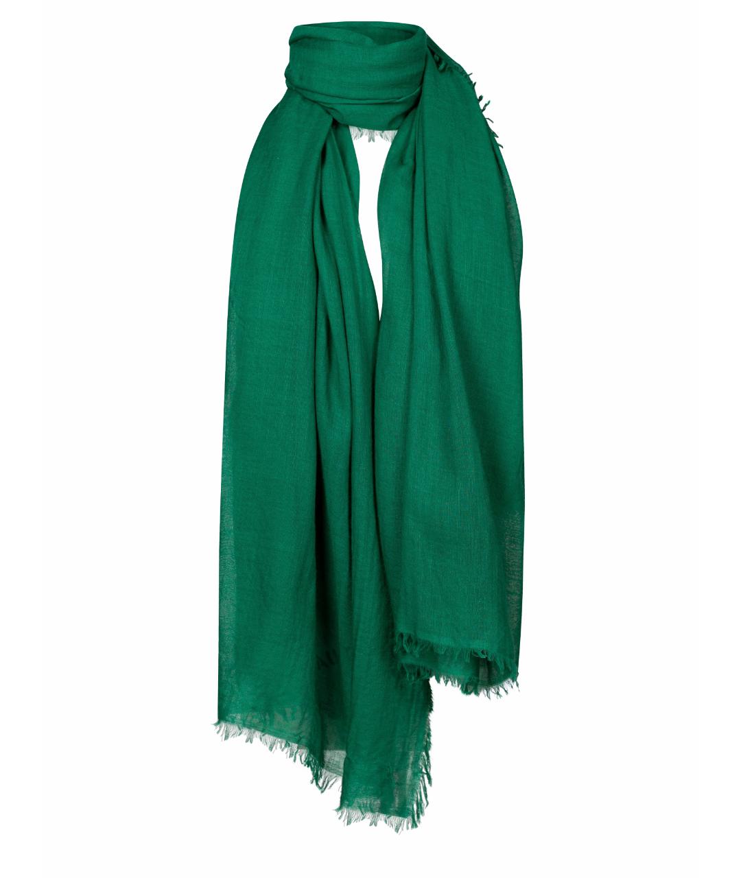 ANN DEMEULEMEESTER Зеленый кашемировый шарф, фото 1
