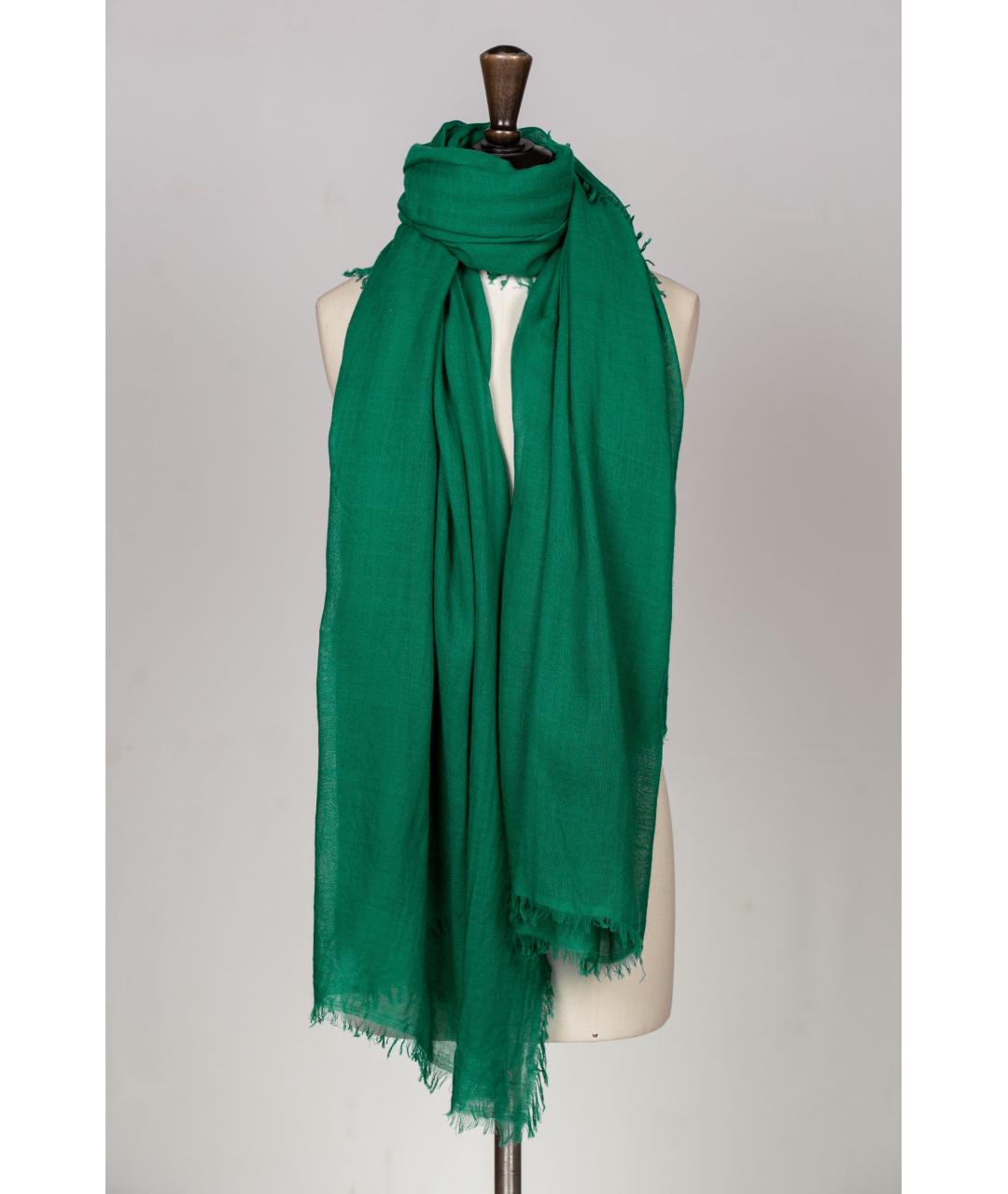 ANN DEMEULEMEESTER Зеленый кашемировый шарф, фото 3