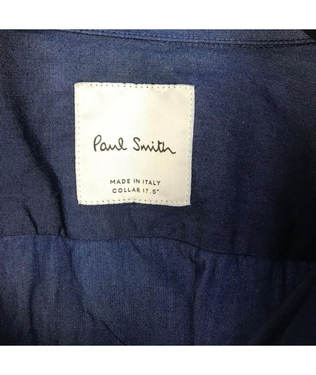 PAUL SMITH Синяя хлопковая кэжуал рубашка, фото 6