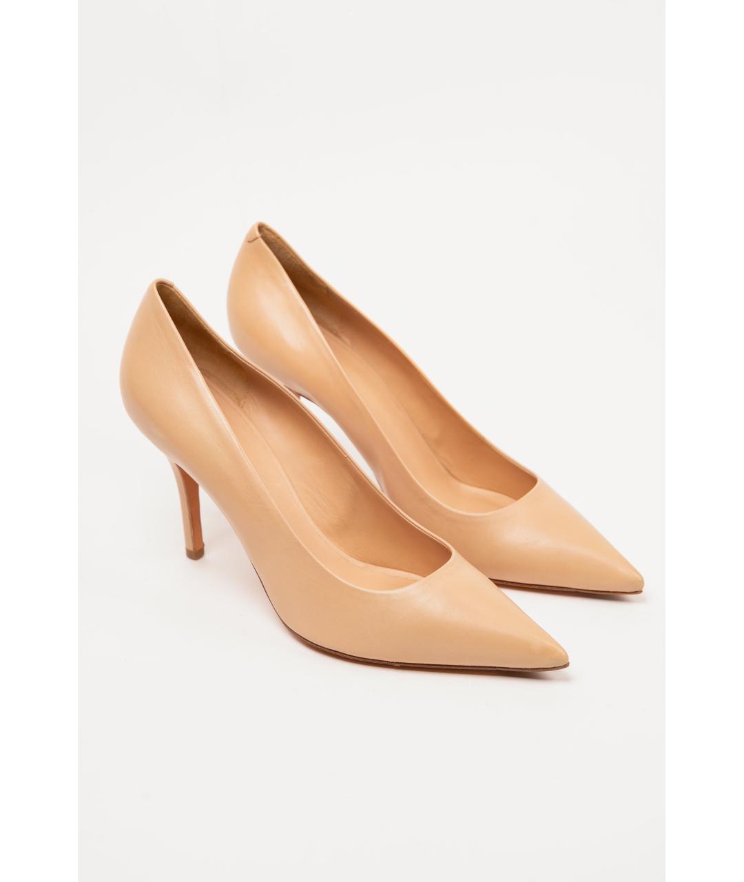 CELINE Бежевые кожаные туфли, фото 4