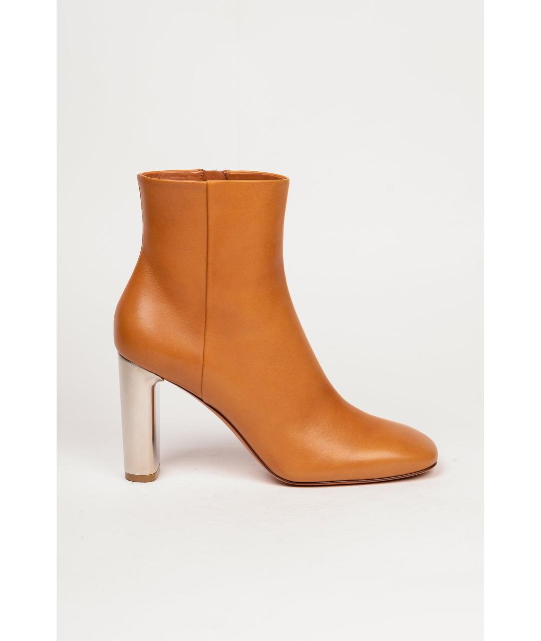 CELINE Коричневые кожаные ботильоны, фото 5