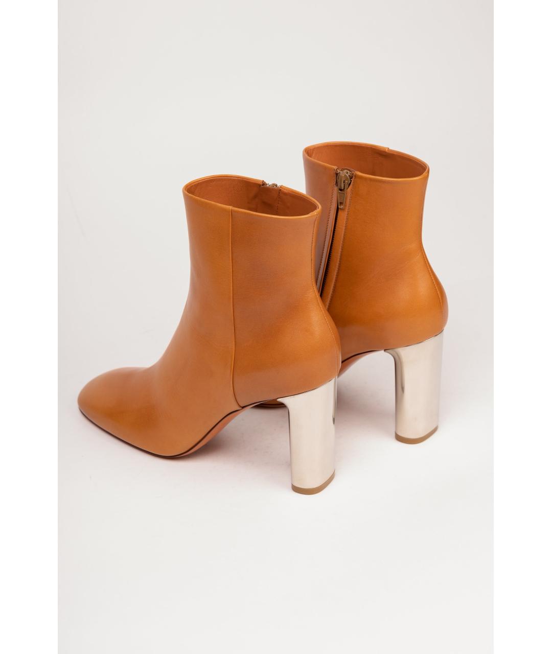 CELINE Коричневые кожаные ботильоны, фото 3