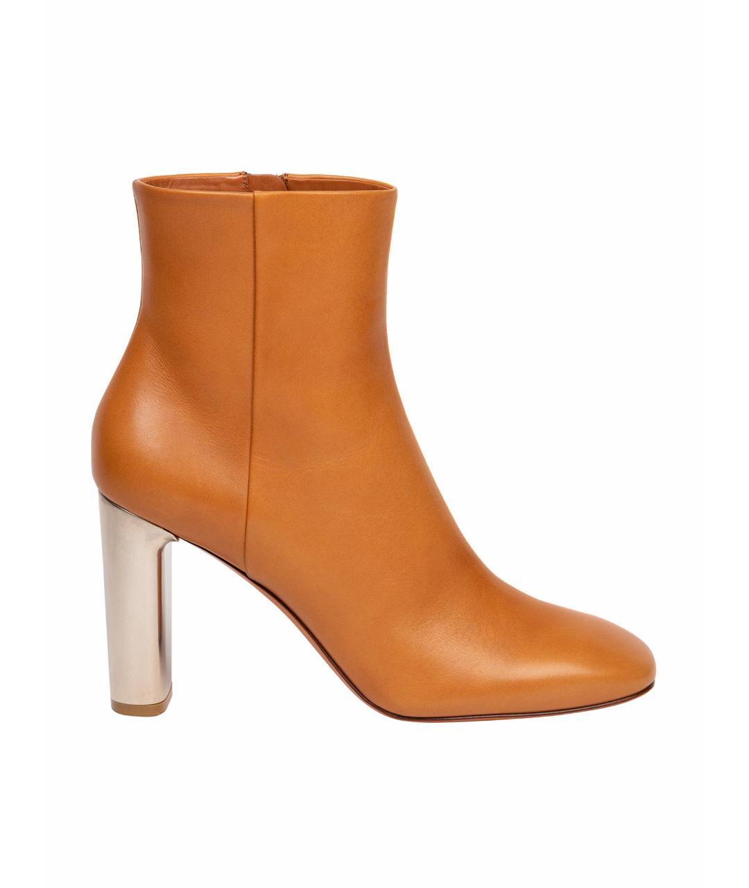 CELINE Коричневые кожаные ботильоны, фото 1