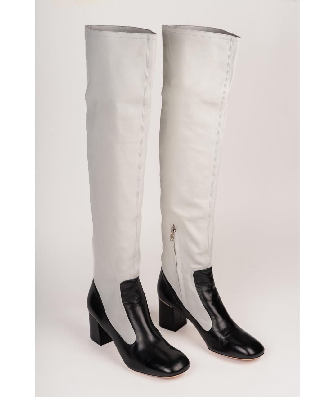 CELINE Белые кожаные сапоги, фото 4