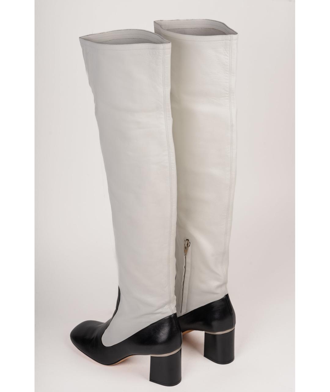 CELINE Белые кожаные сапоги, фото 2