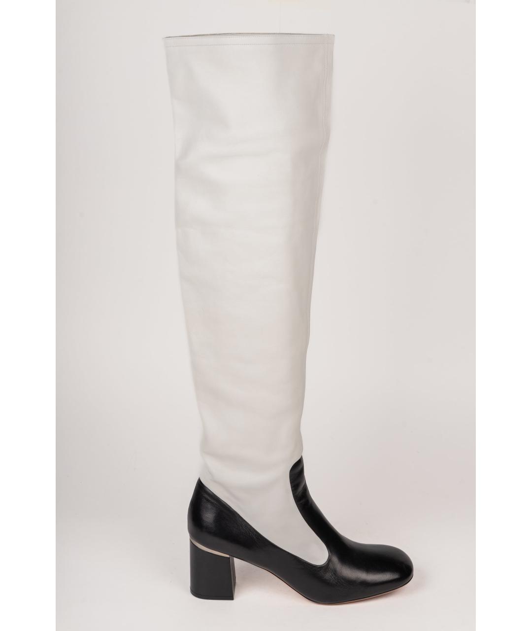CELINE Белые кожаные сапоги, фото 5