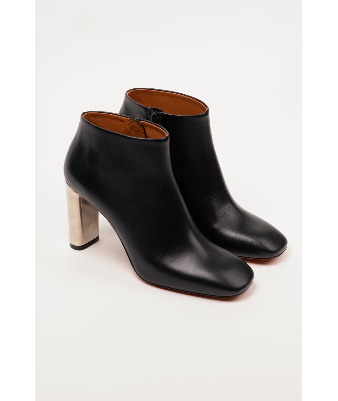 CELINE Черные кожаные ботильоны, фото 4