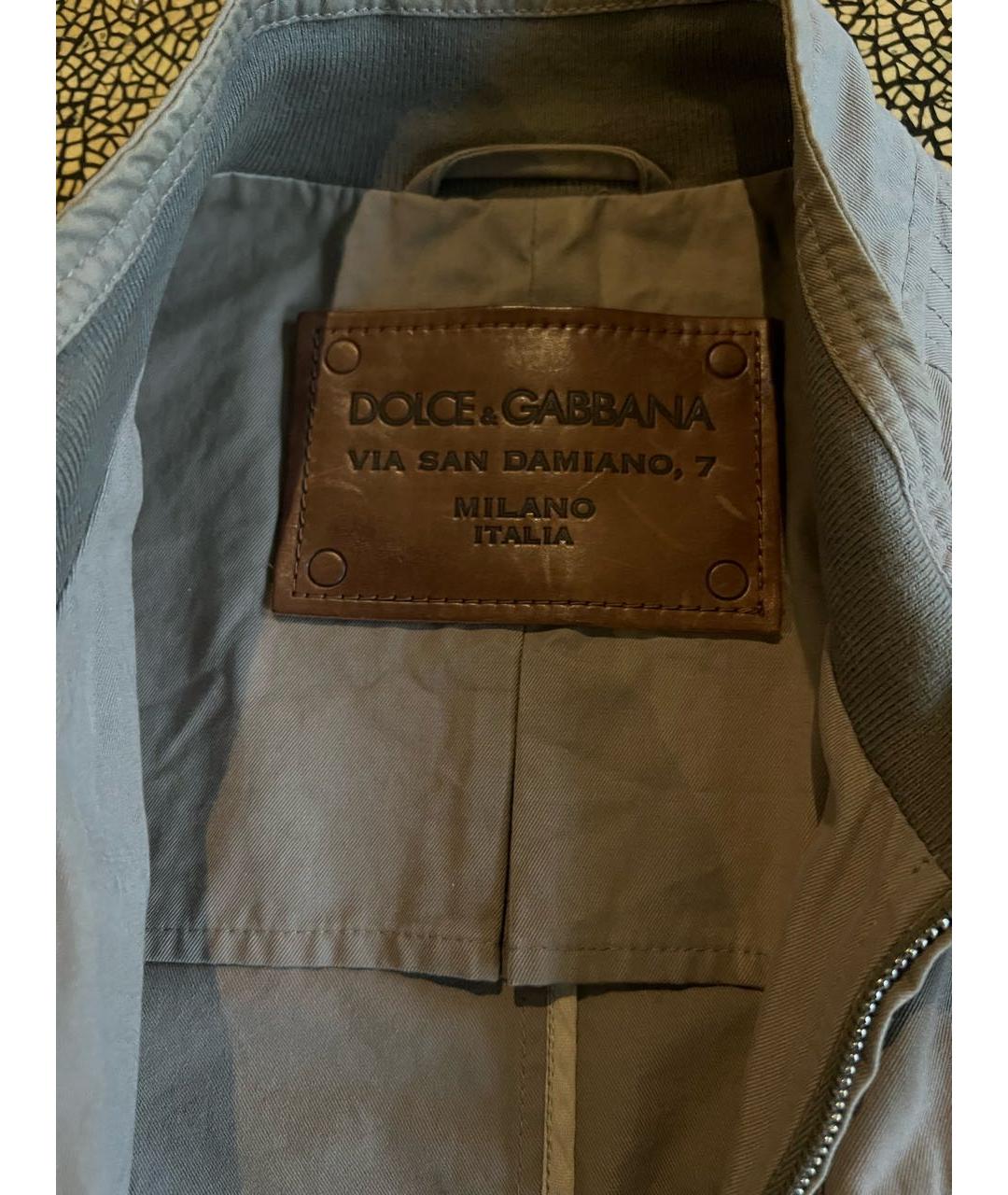 DOLCE & GABBANA VINTAGE Серая хлопковая куртка, фото 3