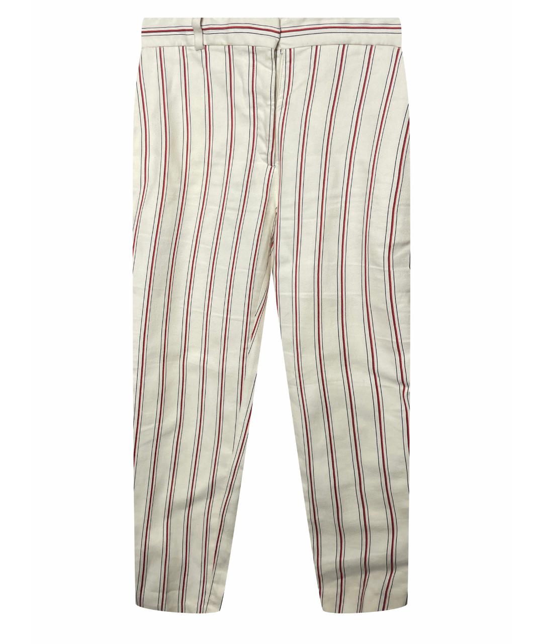 SANDRO Белые хлопковые прямые брюки, фото 1