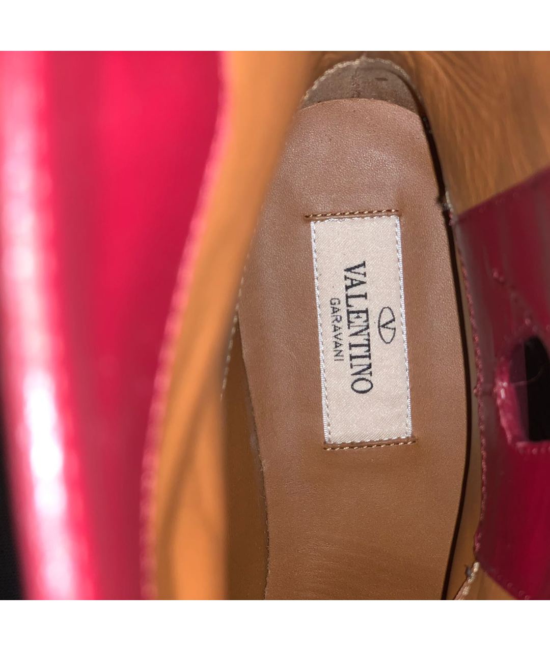 VALENTINO GARAVANI Бордовые кожаные сапоги, фото 4