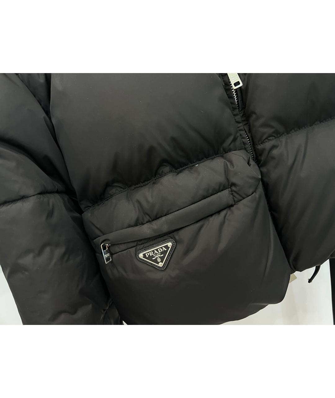 PRADA Черная полиэстеровая куртка, фото 4