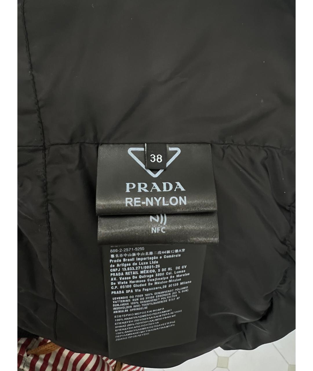 PRADA Черная полиэстеровая куртка, фото 5