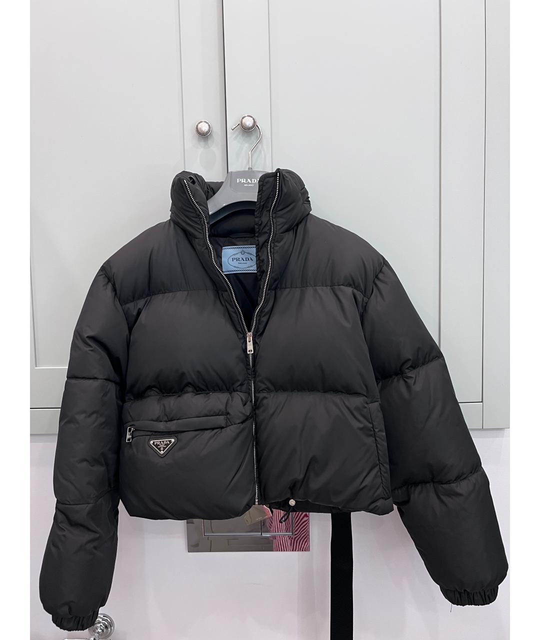 PRADA Черная полиэстеровая куртка, фото 7