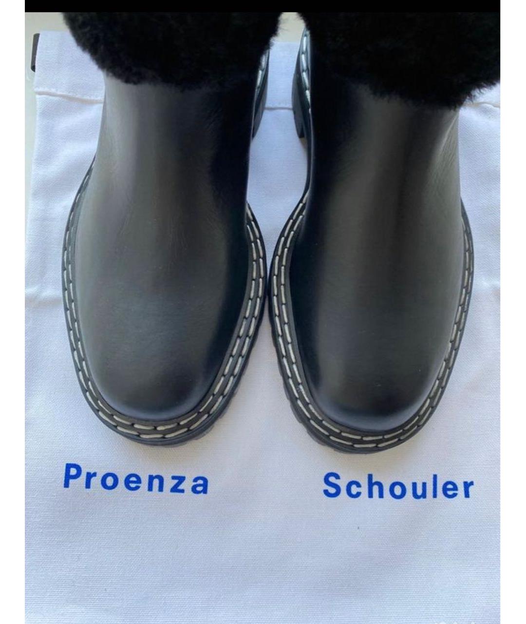 PROENZA SCHOULER Черные кожаные сапоги, фото 7