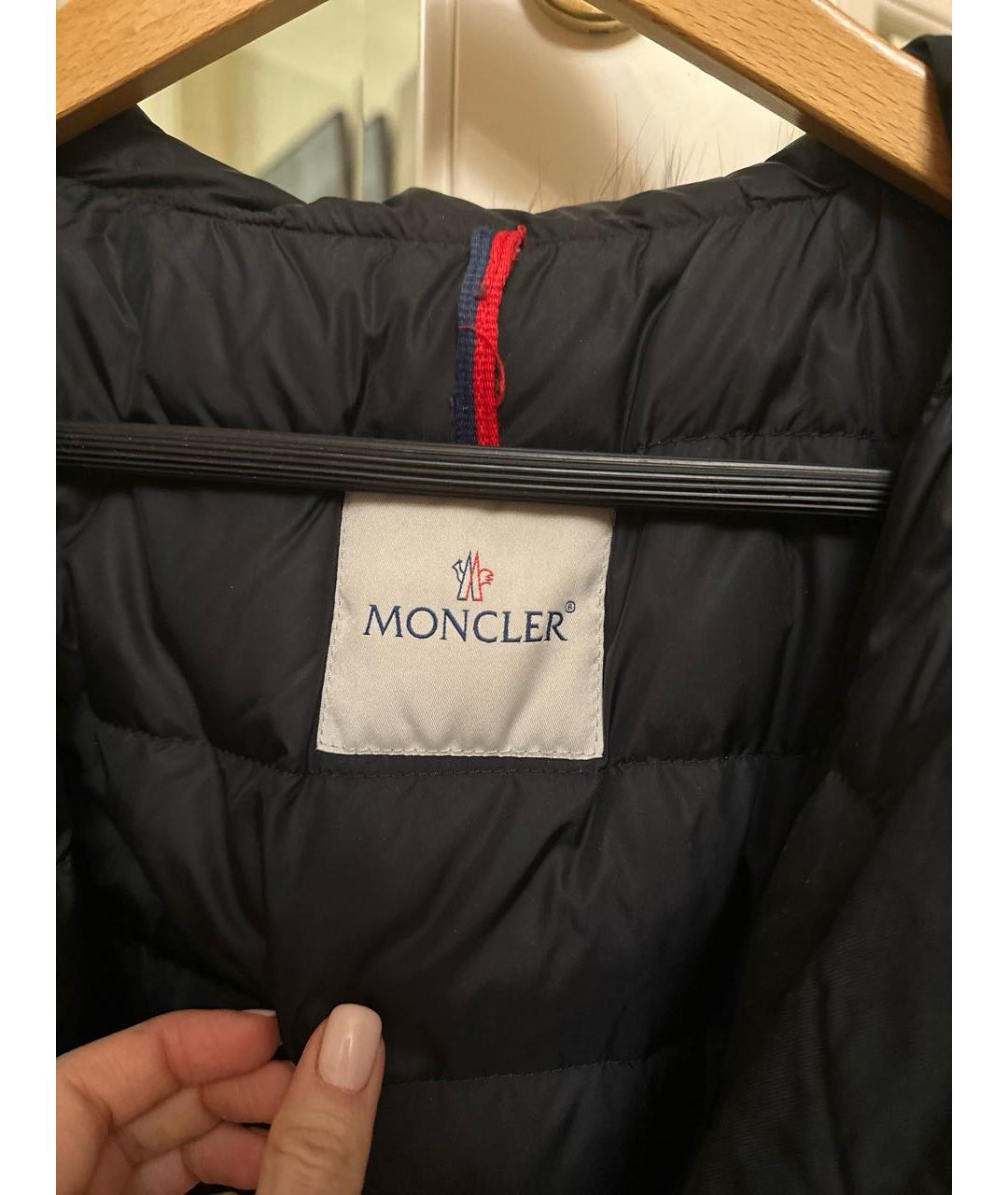 MONCLER Черная меховая парка, фото 4