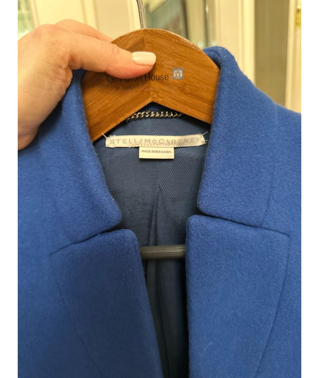 STELLA MCCARTNEY Синее шерстяное пальто, фото 4