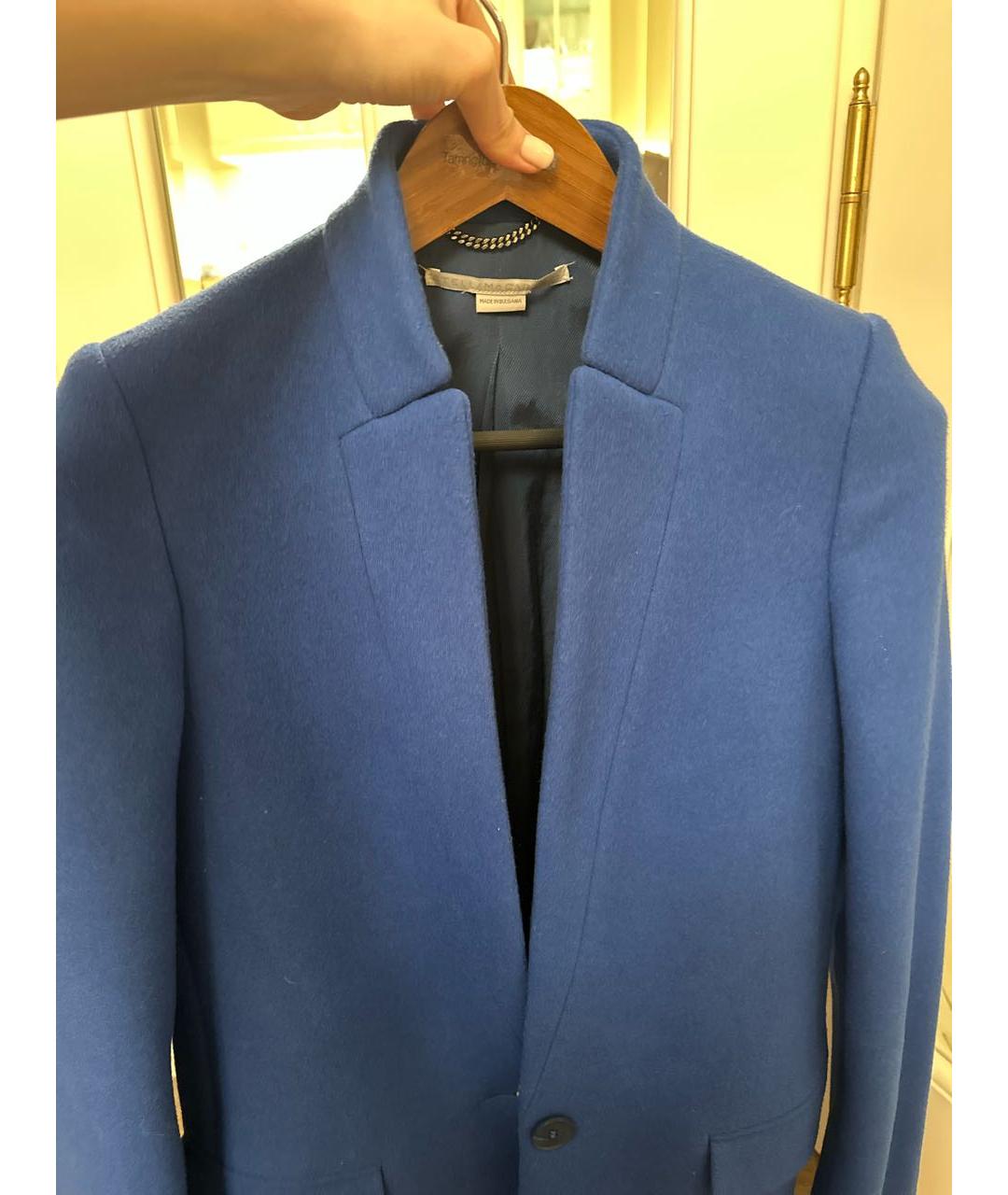 STELLA MCCARTNEY Синее шерстяное пальто, фото 3