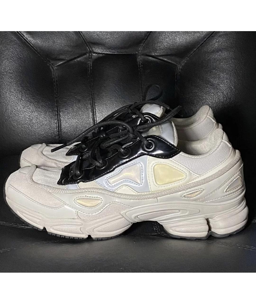 ADIDAS X RAF SIMONS Белые текстильные низкие кроссовки / кеды, фото 3