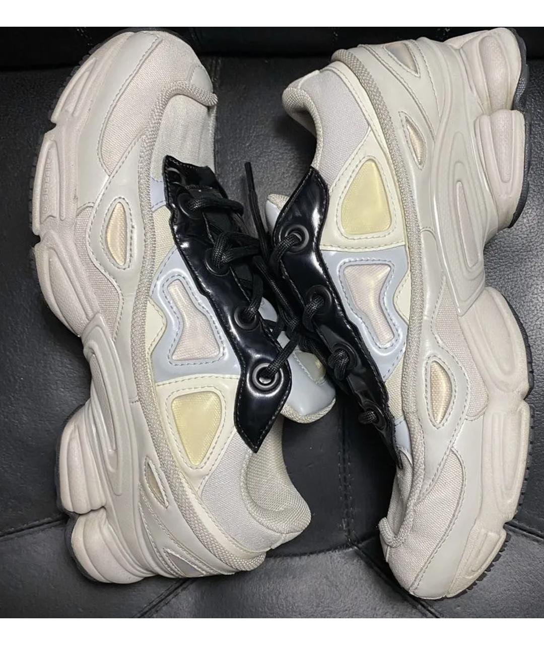 ADIDAS X RAF SIMONS Белые текстильные низкие кроссовки / кеды, фото 4