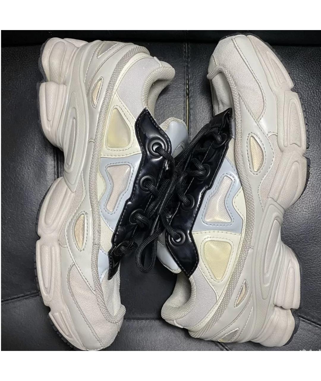 ADIDAS X RAF SIMONS Белые текстильные низкие кроссовки / кеды, фото 5