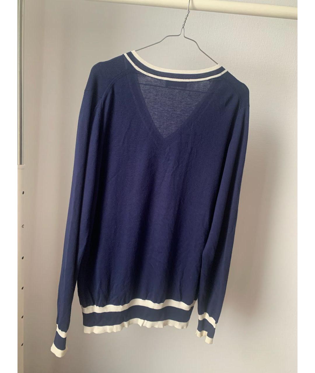 AZZARO Синий хлопковый джемпер / свитер, фото 2