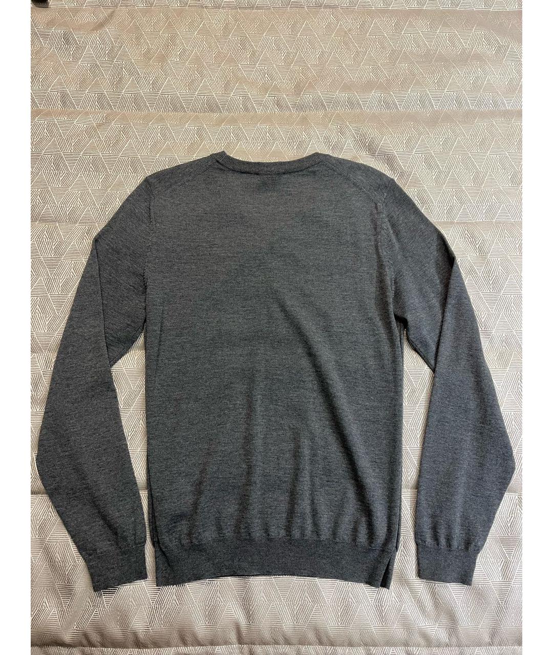 HUGO BOSS Антрацитовый шерстяной джемпер / свитер, фото 2