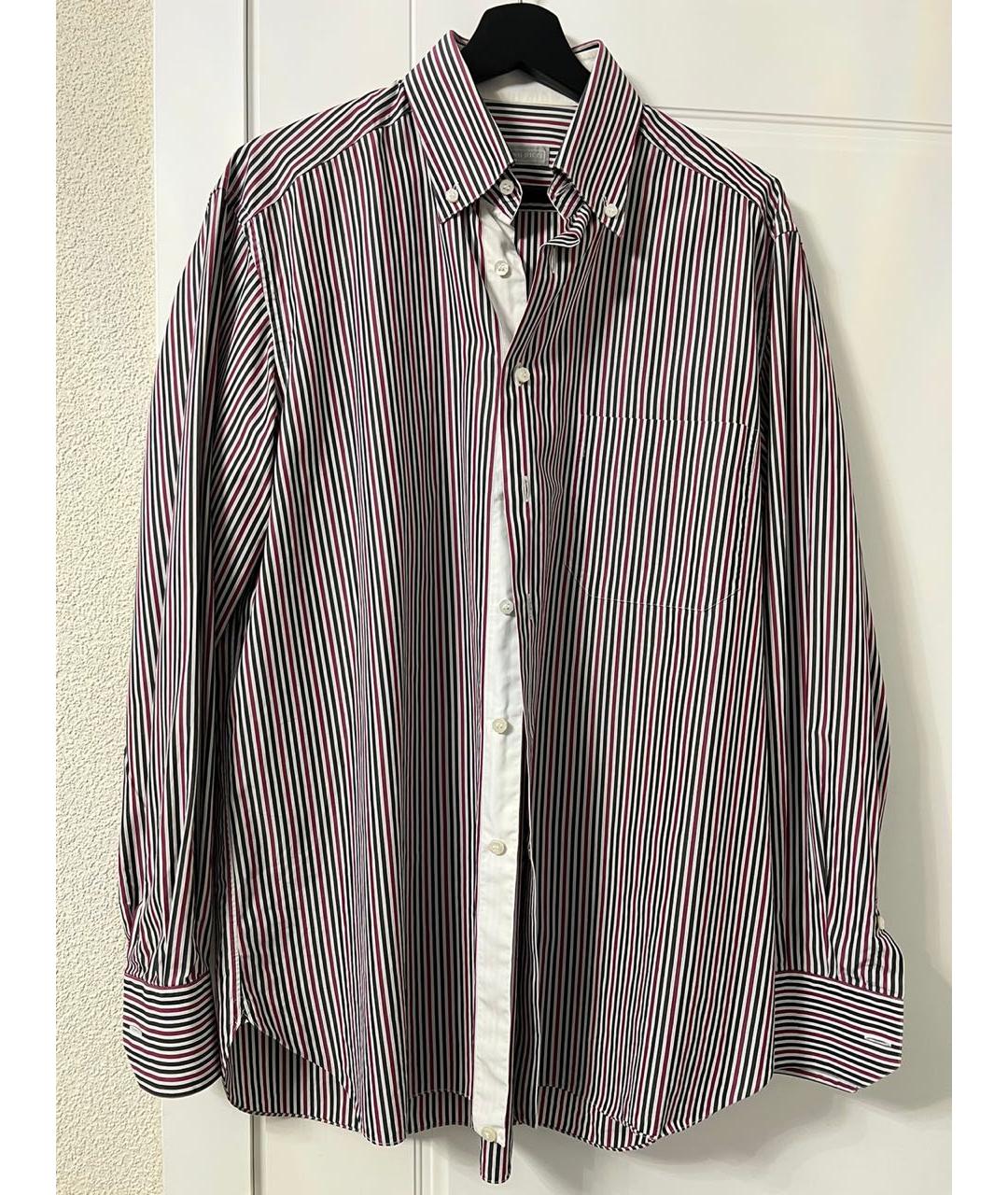 STEFANO RICCI Бордовая хлопковая кэжуал рубашка, фото 6