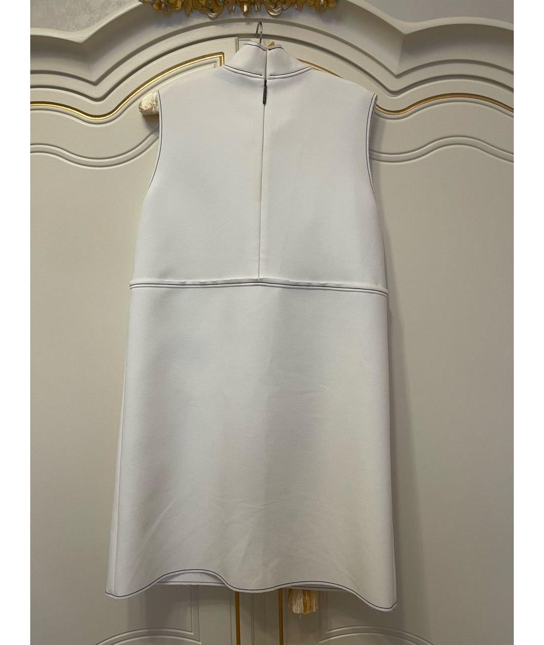 MSGM Белое синтетическое повседневное платье, фото 3
