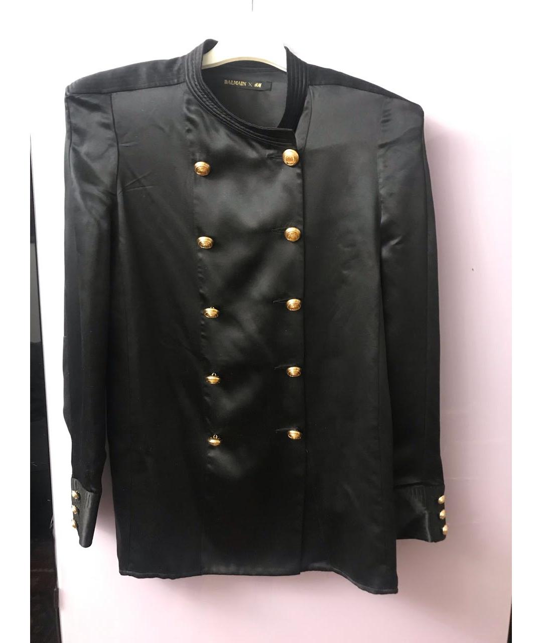 BALMAIN Черный шелковый жакет/пиджак, фото 6