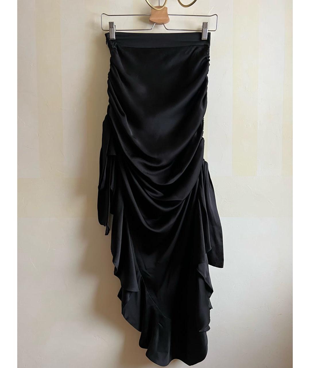 ZIMMERMANN Черная шелковая юбка миди, фото 7
