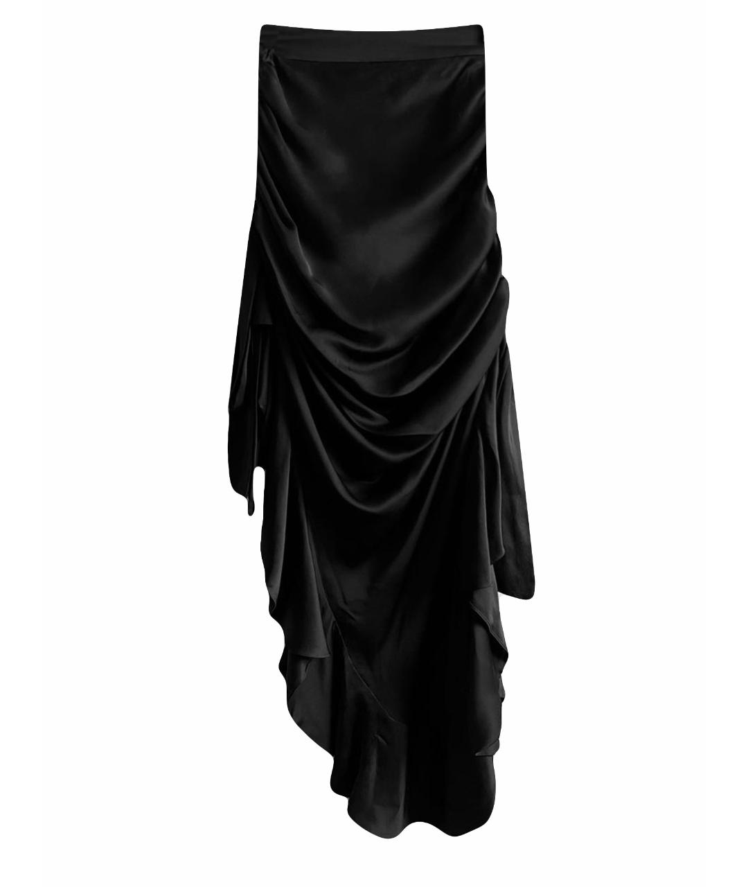 ZIMMERMANN Черная шелковая юбка миди, фото 1