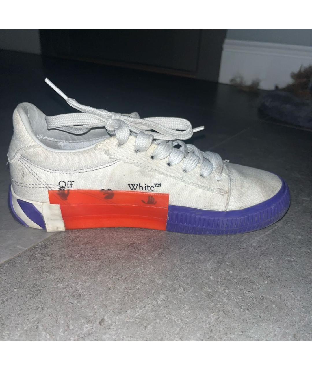 OFF-WHITE Белые кеды, фото 7