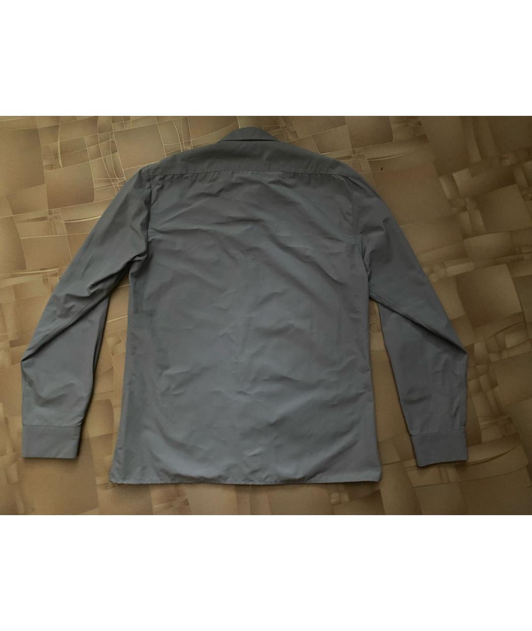 JOHN RICHMOND Голубая хлопко-полиэстеровая кэжуал рубашка, фото 2
