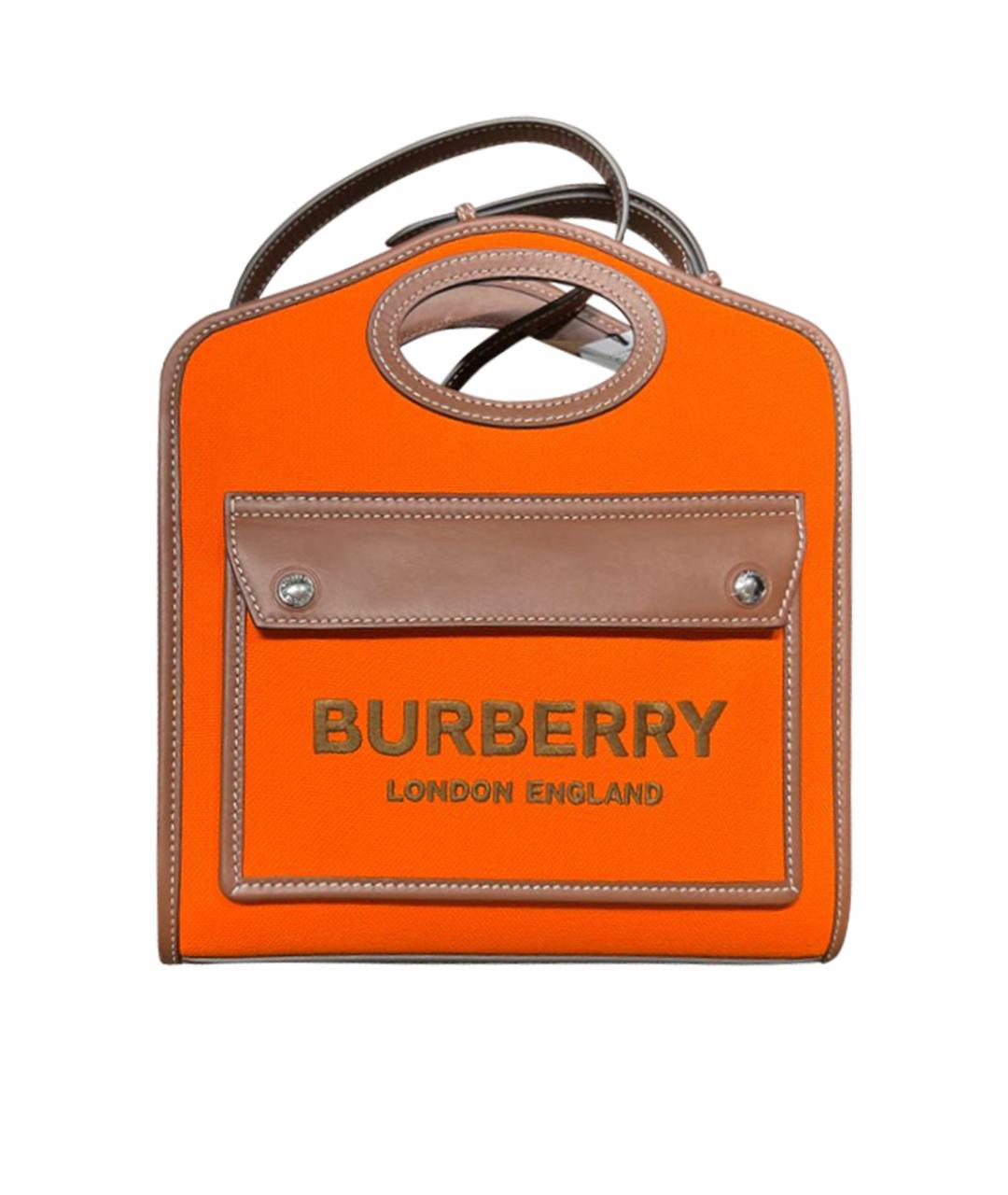 BURBERRY Оранжевая кожаная сумка через плечо, фото 1