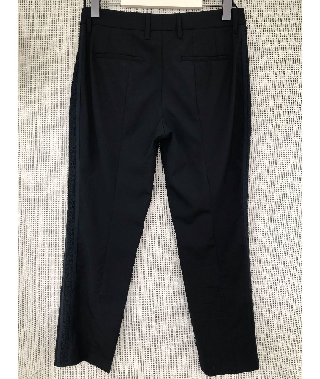 PRADA Темно-синие шерстяные прямые брюки, фото 2