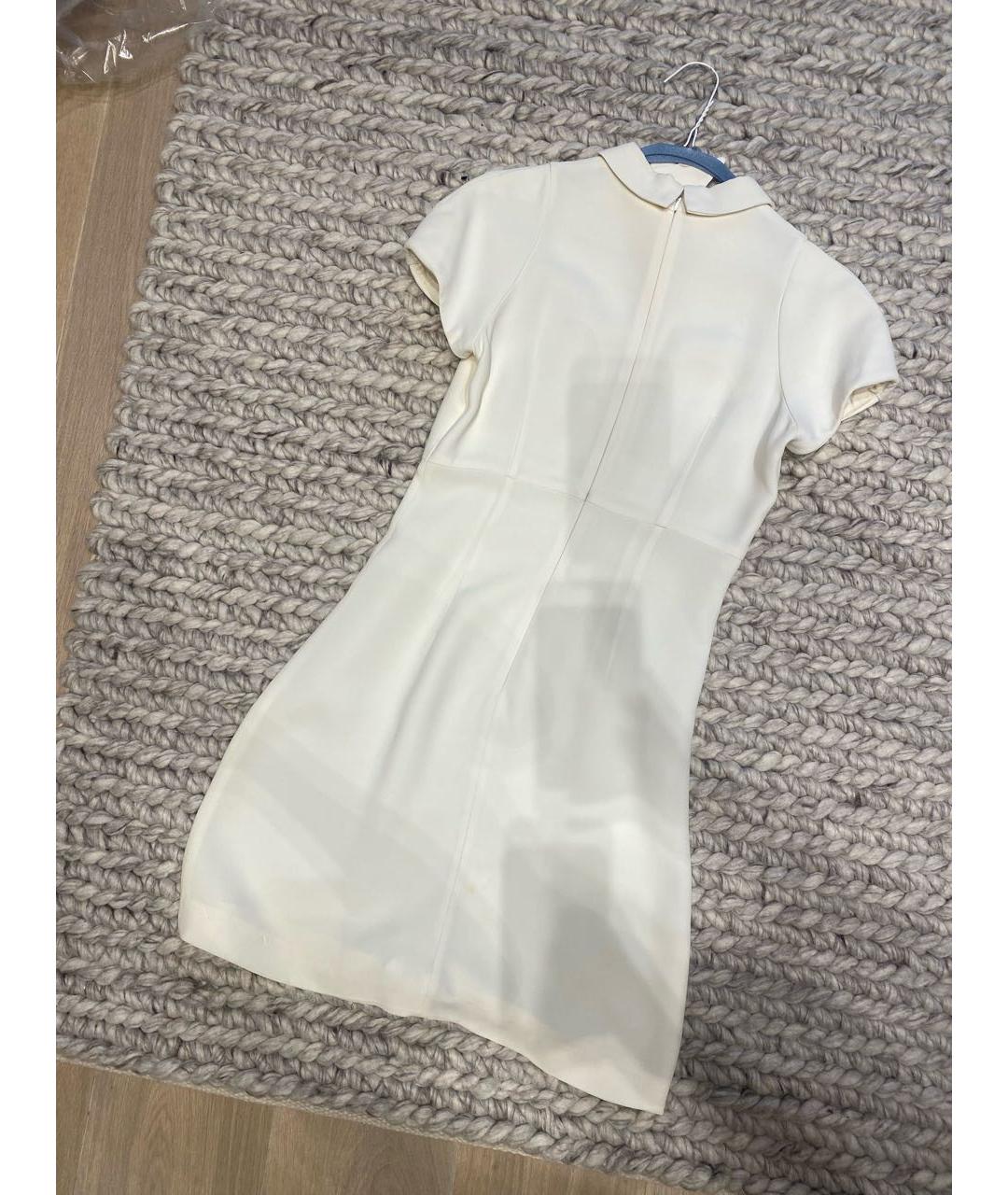 MIU MIU Белое вискозное повседневное платье, фото 5