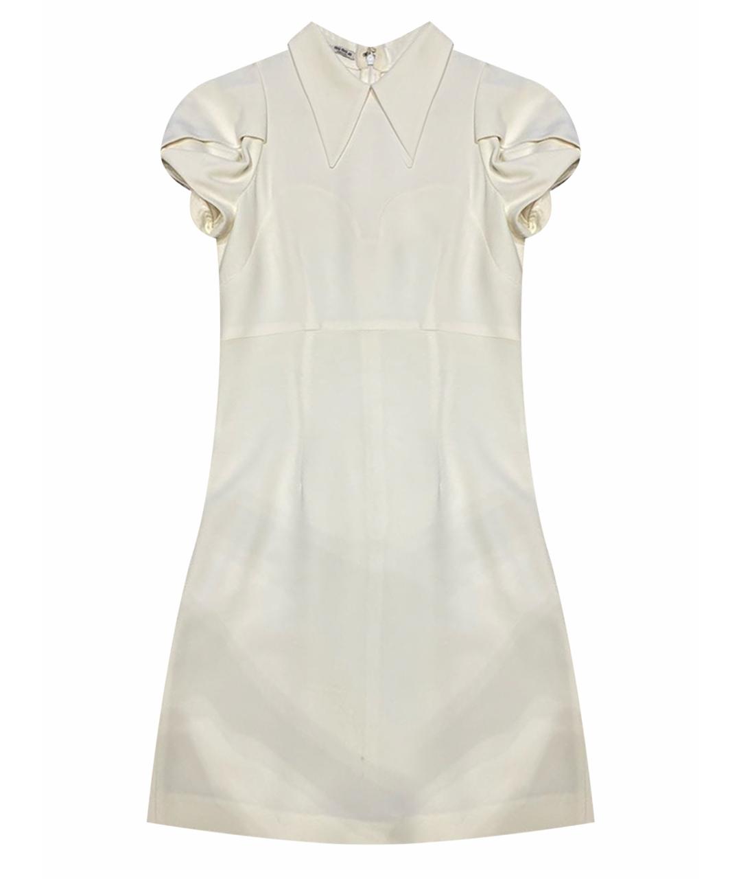 MIU MIU Белое вискозное повседневное платье, фото 1