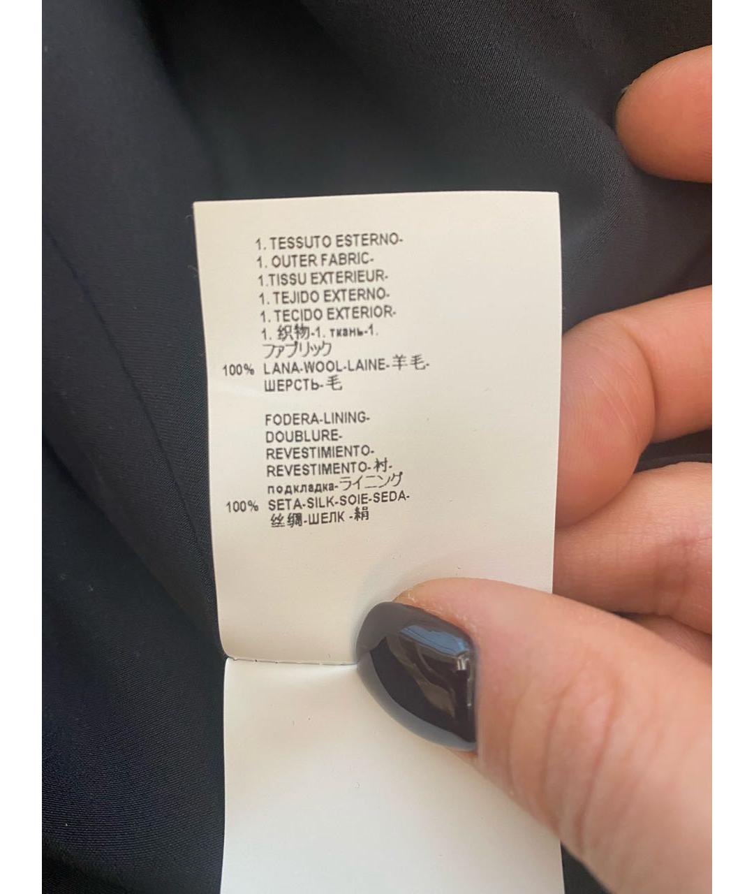 VERSACE Черное шерстяное пальто, фото 4