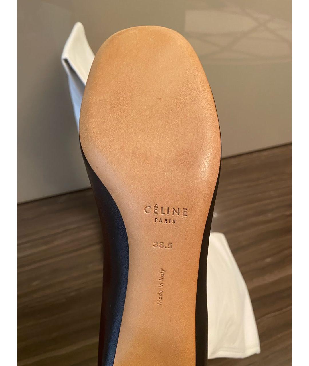 CELINE Белые кожаные ботфорты, фото 3