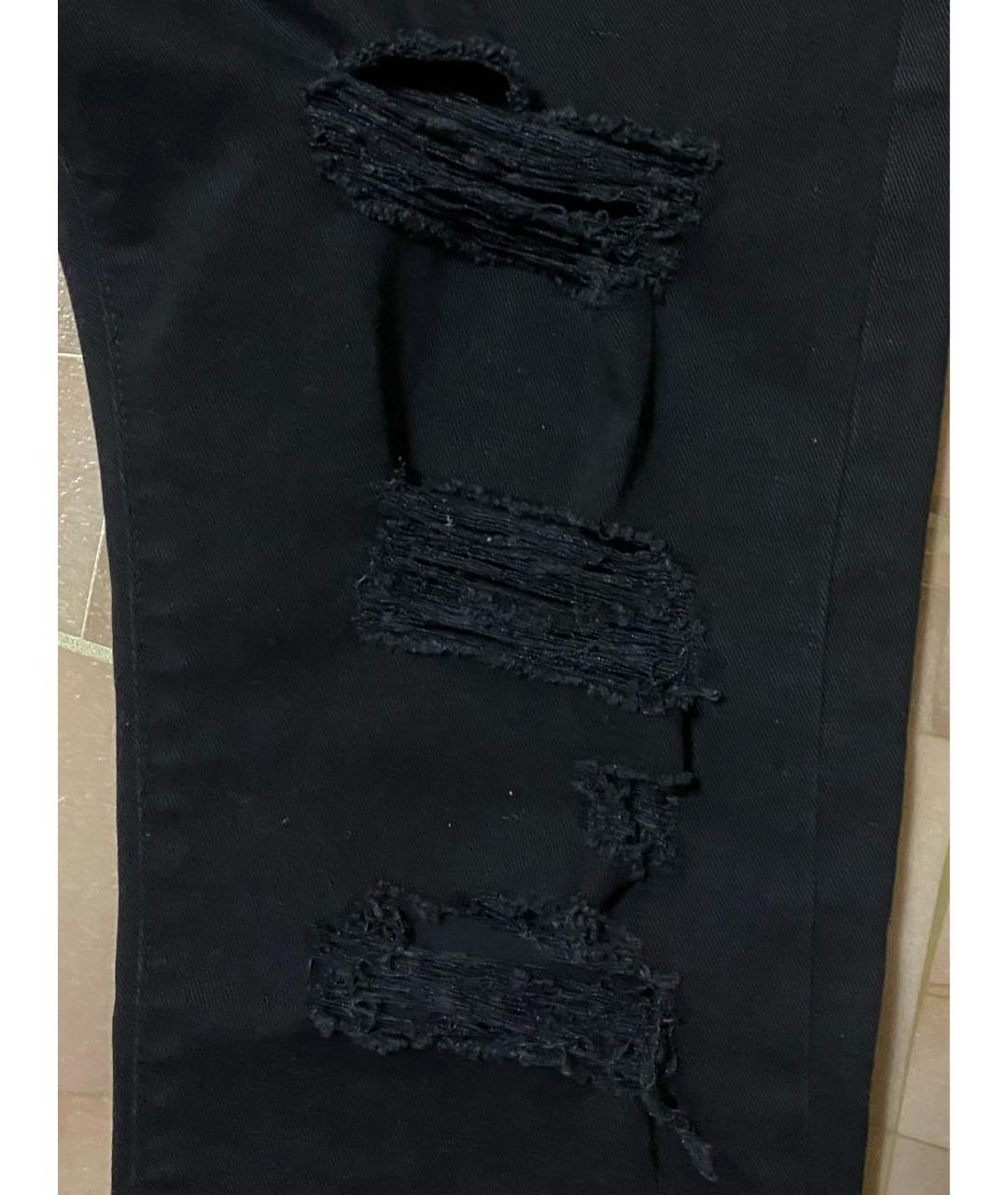 JOHN RICHMOND Черные хлопко-эластановые джинсы скинни, фото 6