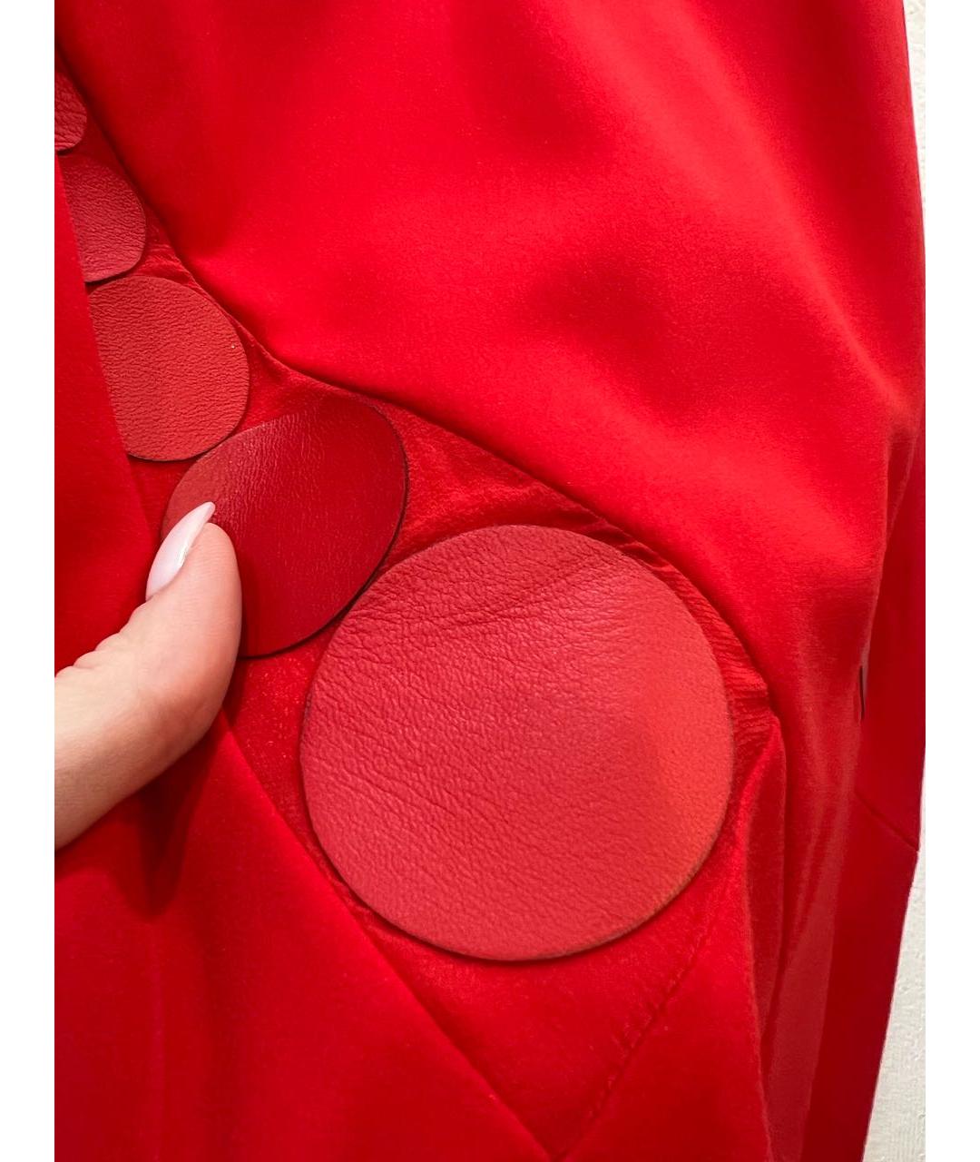 VERSACE Красное вискозное коктейльное платье, фото 7