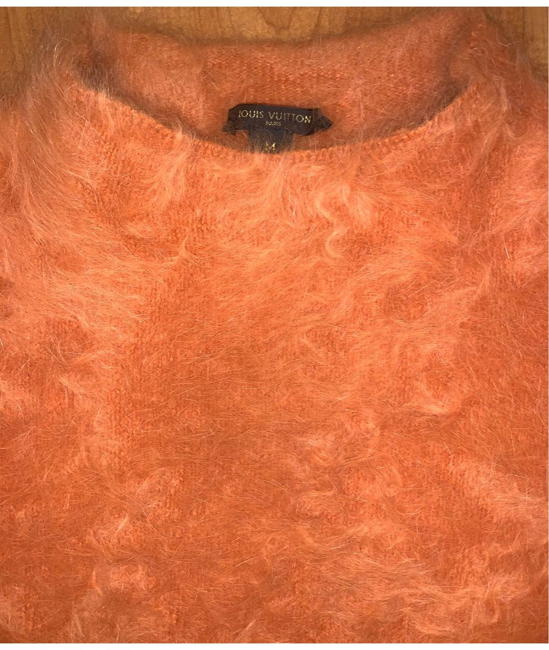 LOUIS VUITTON PRE-OWNED Коралловый меховой джемпер / свитер, фото 3