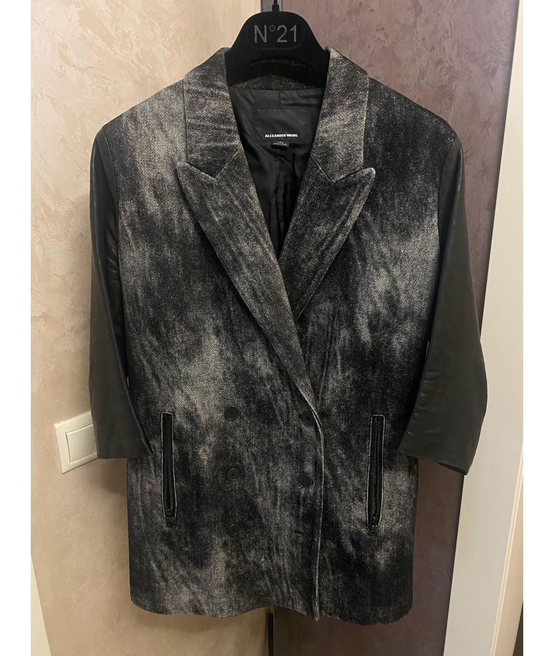 ALEXANDER WANG Черный шерстяной жакет/пиджак, фото 7