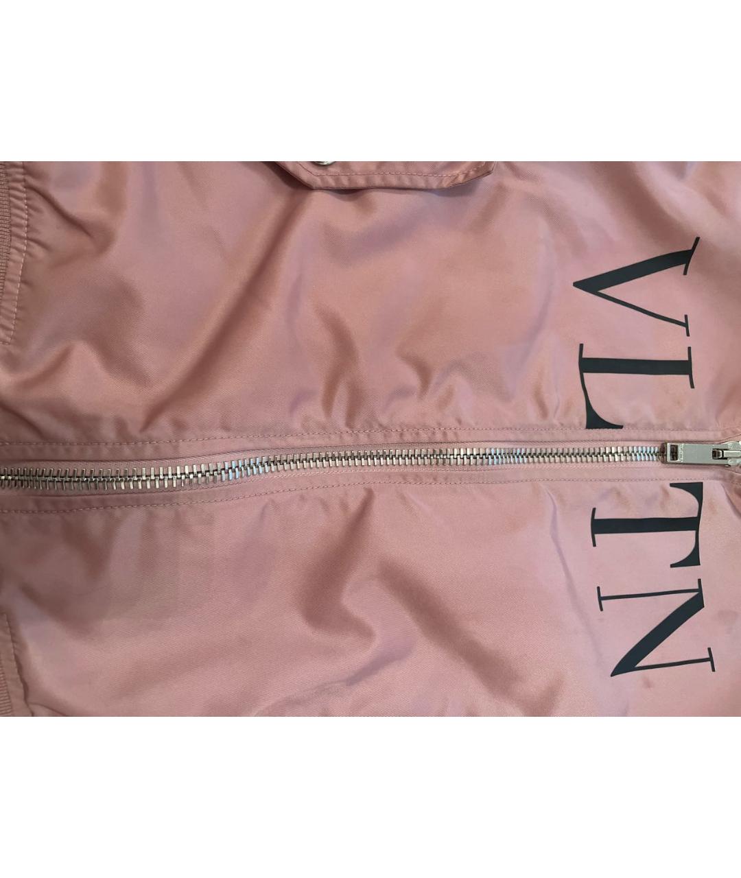 VALENTINO Розовая полиэстеровая куртка, фото 4