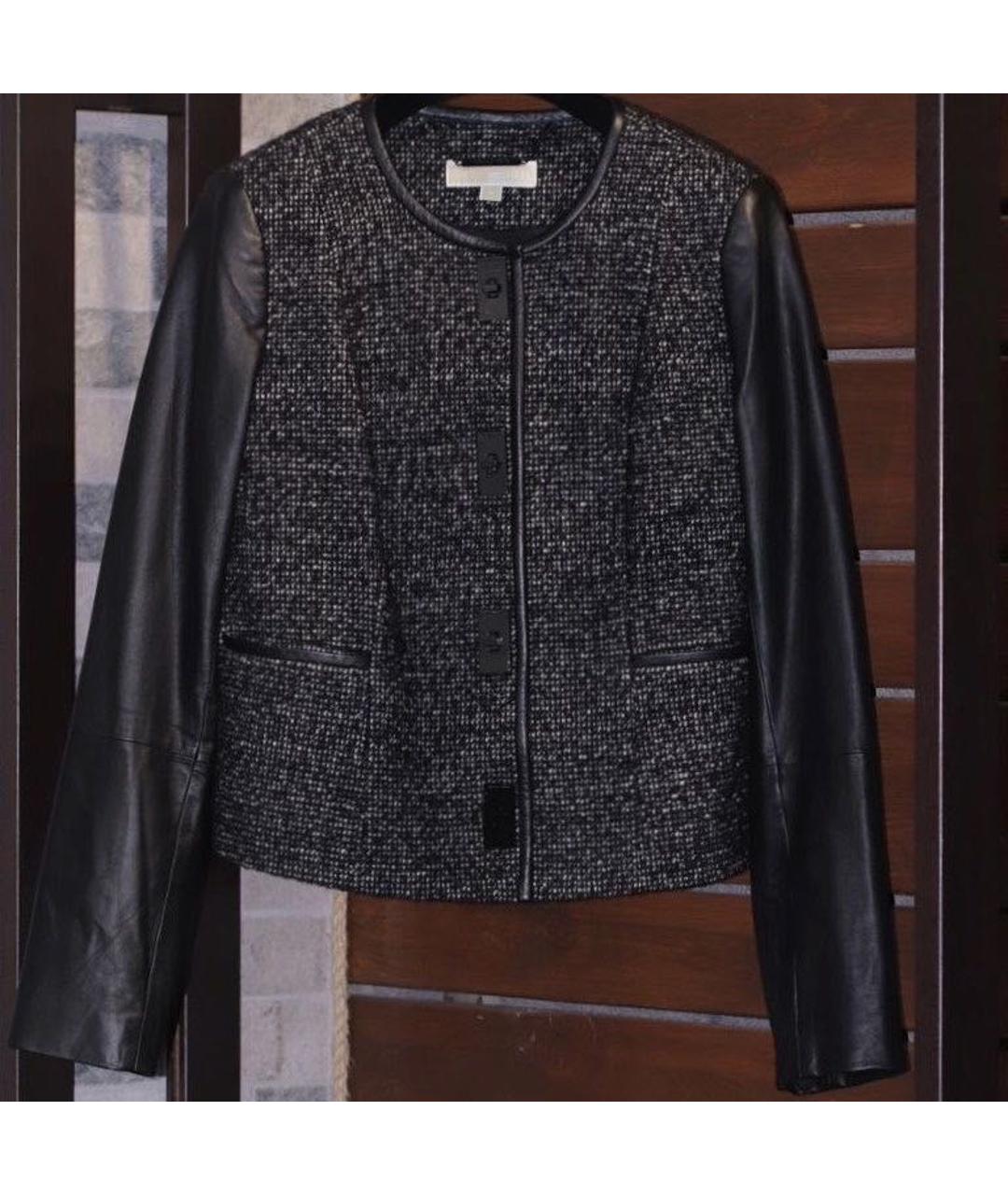 MICHAEL MICHAEL KORS Черный шерстяной жакет/пиджак, фото 6