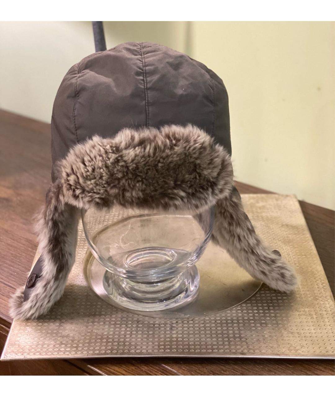 WOOLRICH Черная хлопковая шапка, фото 5