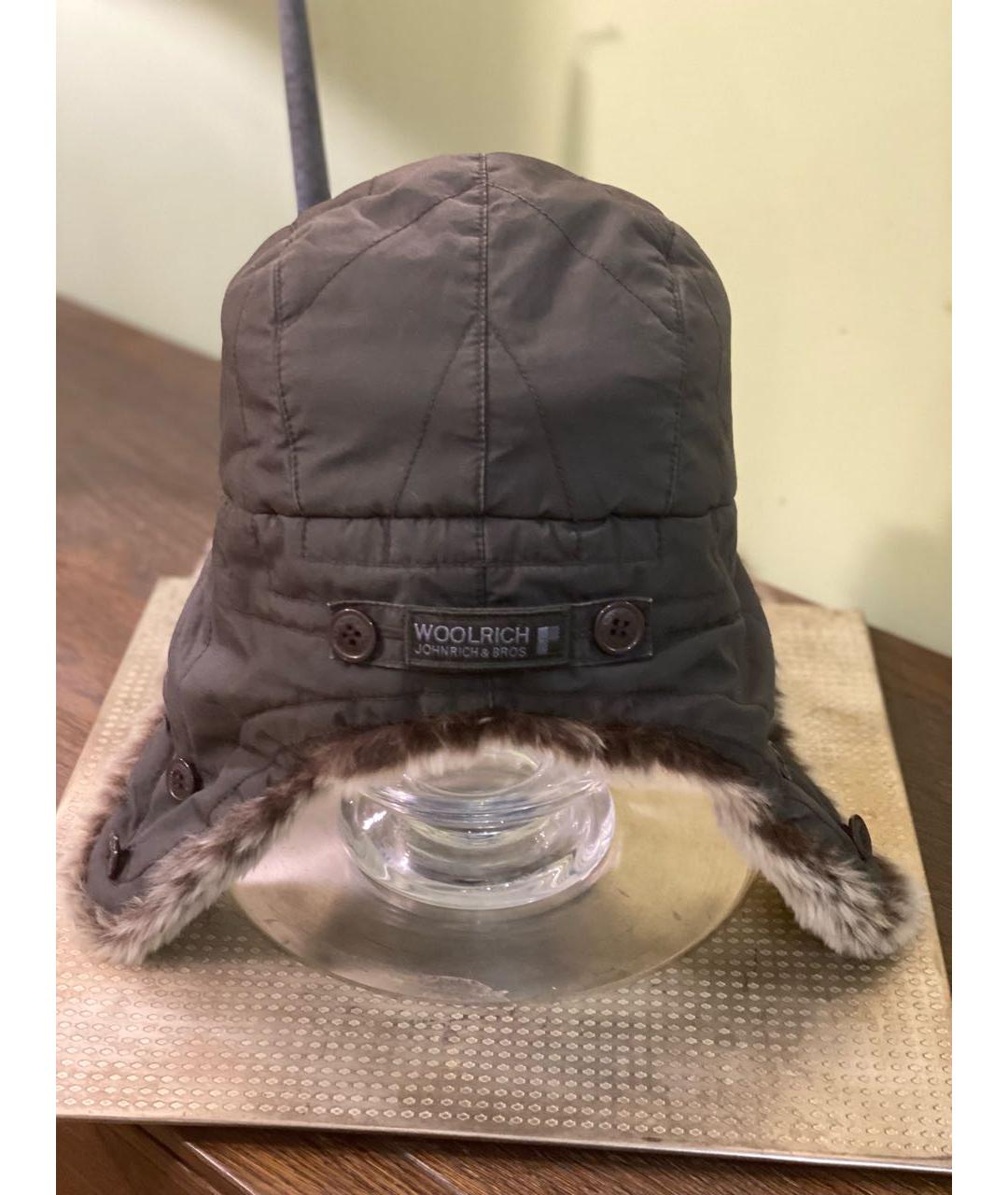 WOOLRICH Черная хлопковая шапка, фото 2