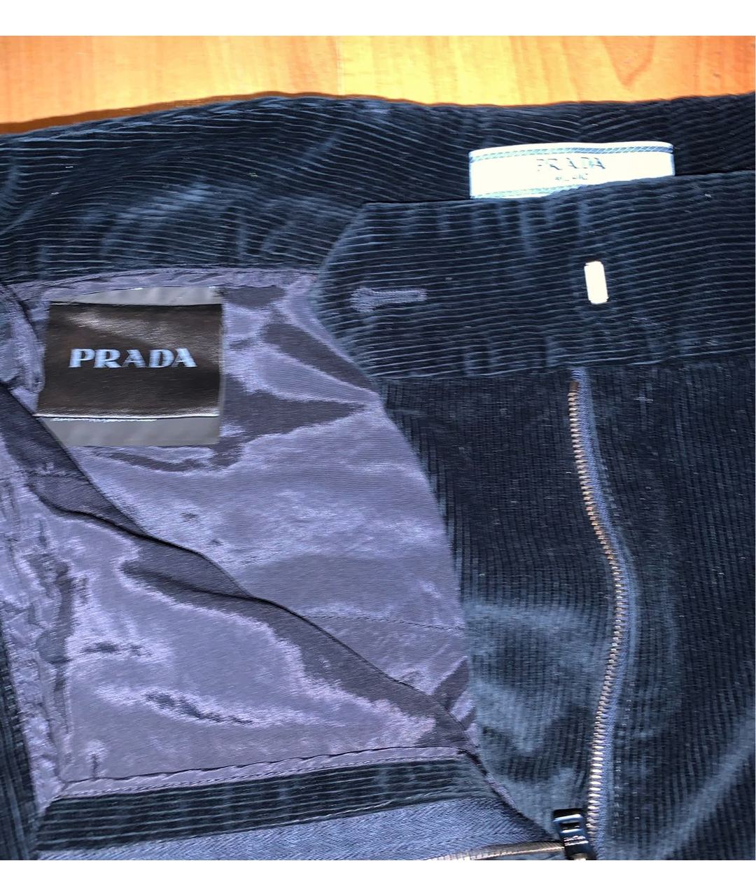 PRADA Черные хлопко-эластановые брюки широкие, фото 7